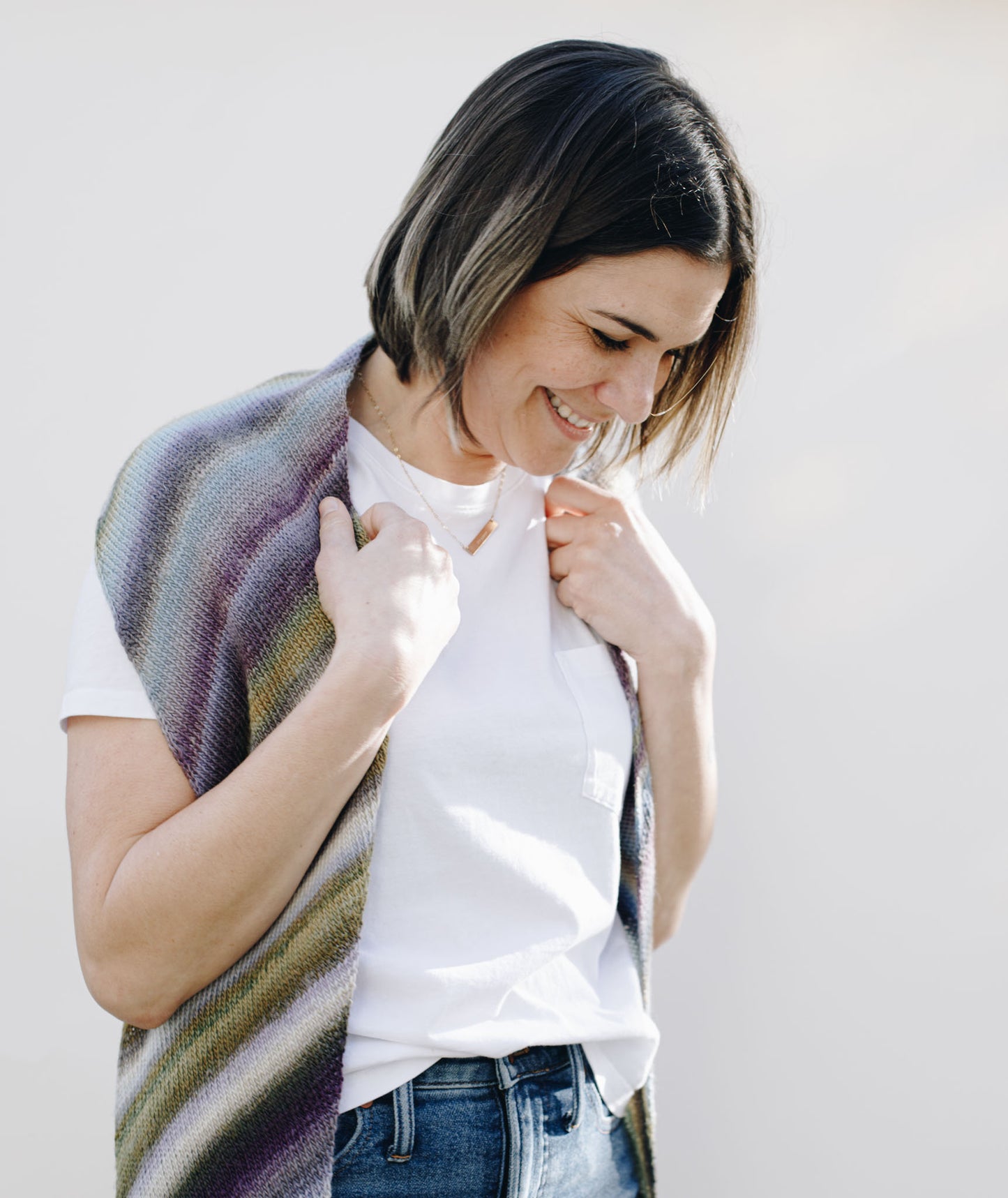 Bias 'Before & After' Scarf Using Lang Mille Colori Baby Superwash