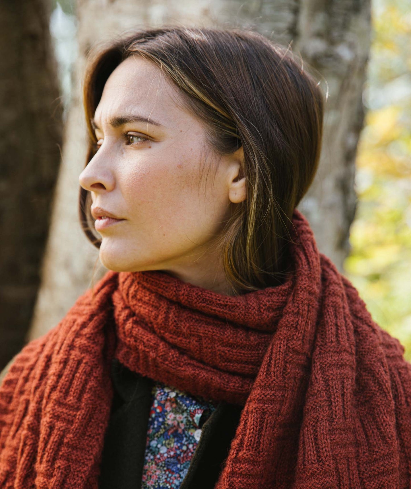 Big Basketweave Wrap Using Rowan Moordale