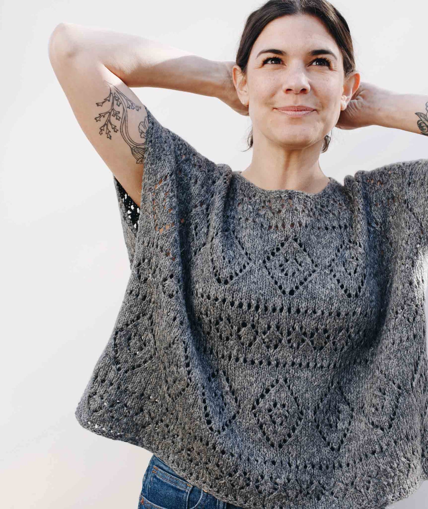 Boxy Lace Tee: Short Version Using Woolfolk Stra