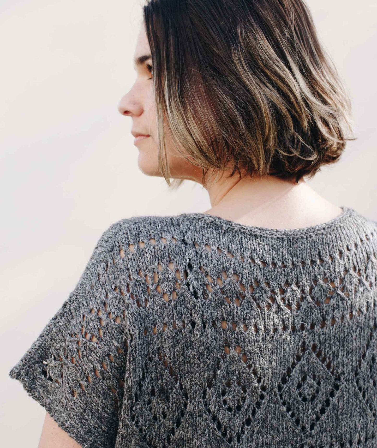 Boxy Lace Tee: Short Version Using Woolfolk Stra