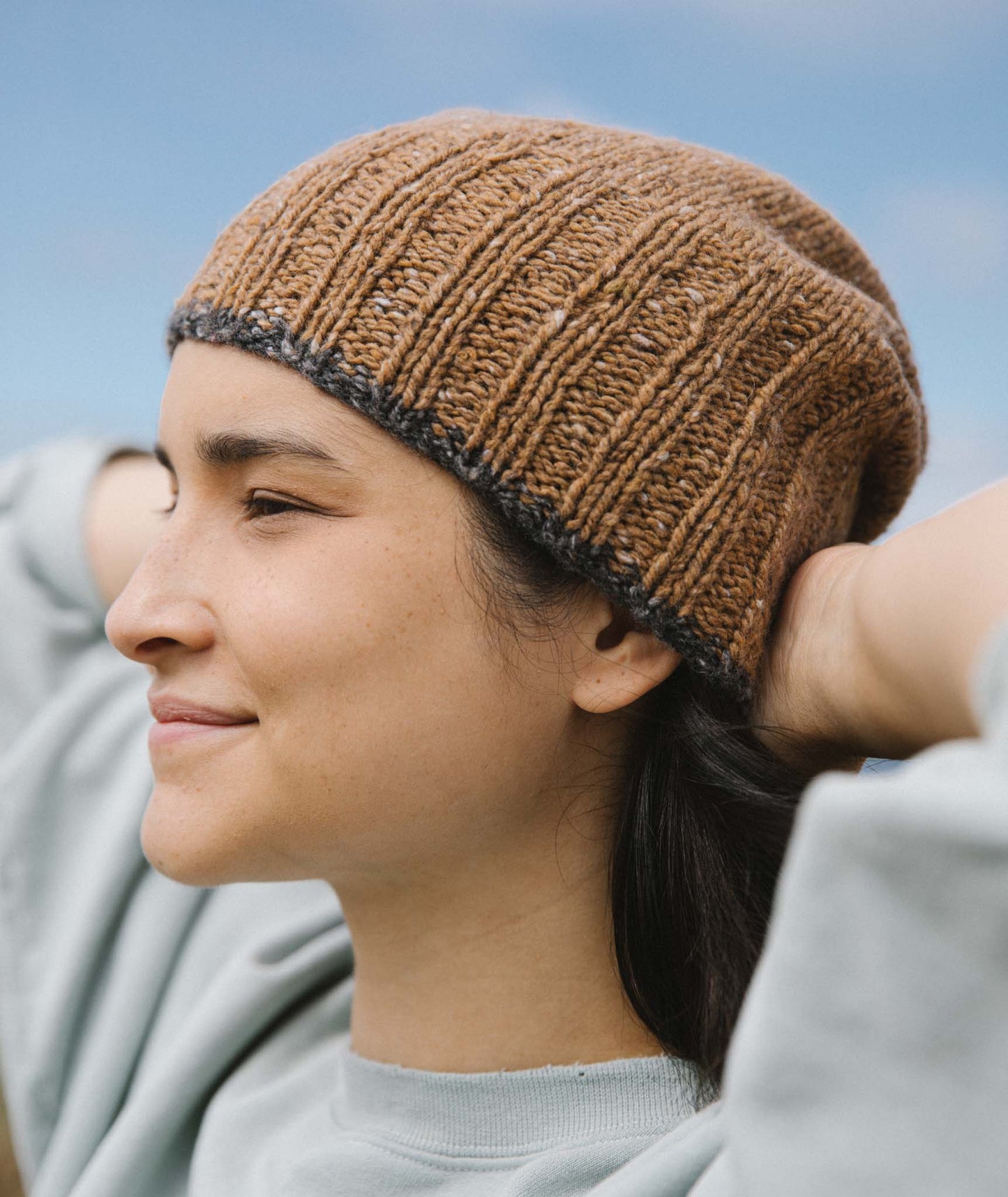 Boyfriend Watch Cap: Color-Tipped Version Using String Turin
