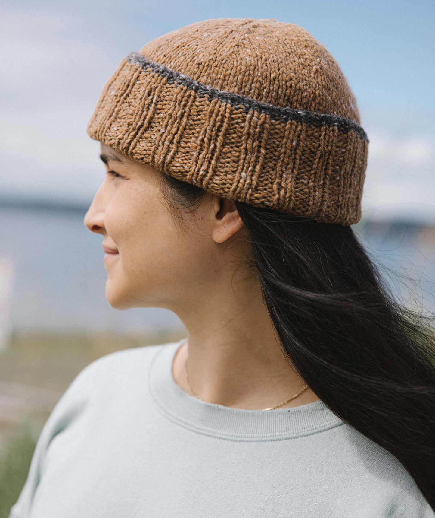 Boyfriend Watch Cap: Color-Tipped Version Using String Turin