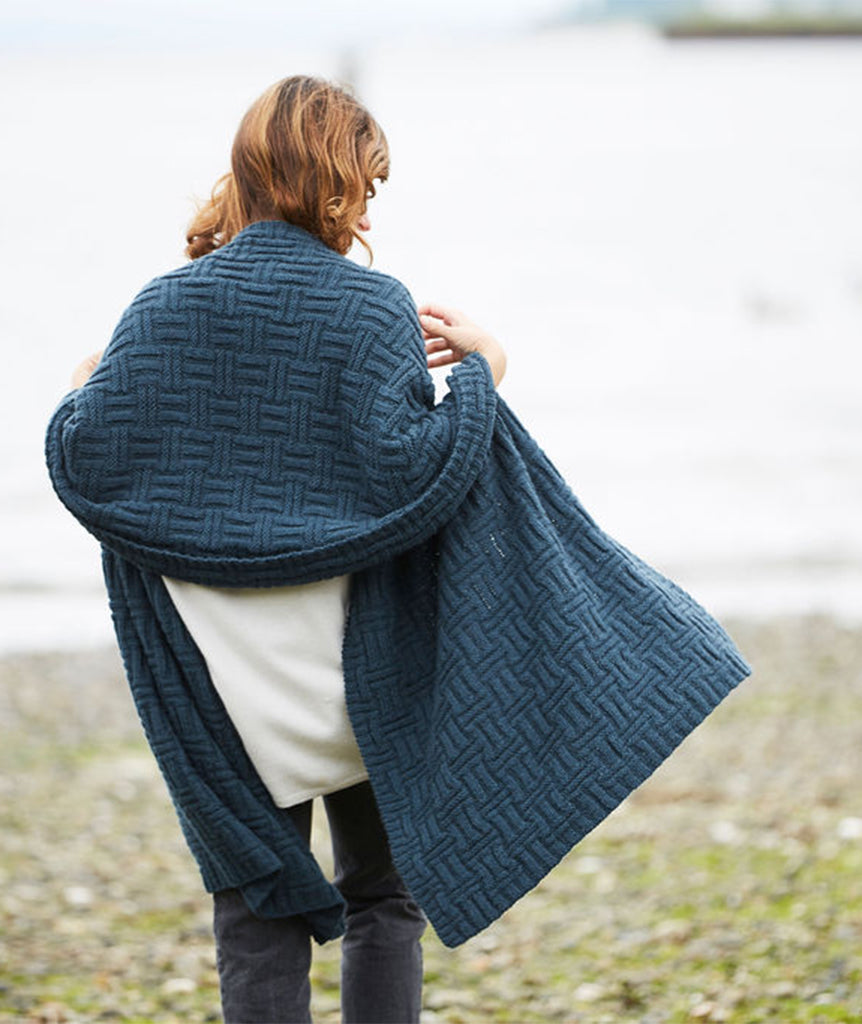Bigger Basketweave Wrap Using Blue Sky Fibers Extra