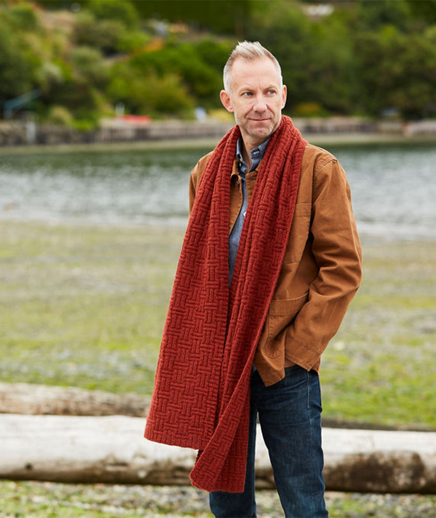 Big Basketweave Wrap Using Rowan Moordale