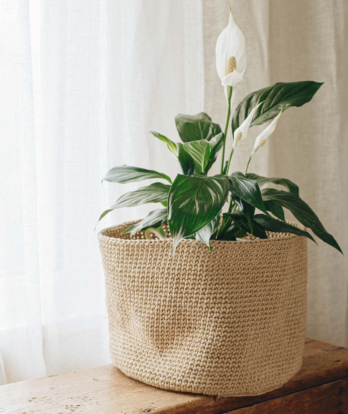 Crocheted Baskets: Double Stranded Version Using Hemp for Knitting allhemp6