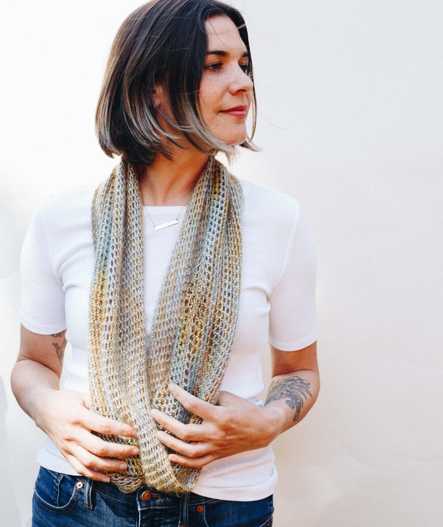 Crocheted Moebius Cowl Using [Large] Hand Maiden Maiden Hair