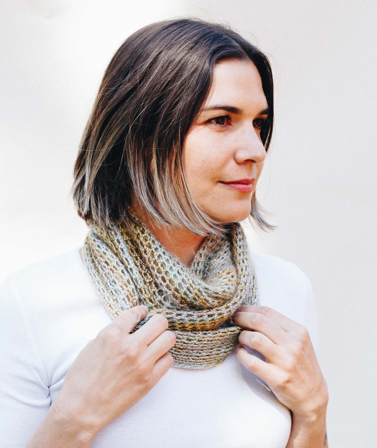 Crocheted Moebius Cowl Using [Large] Hand Maiden Maiden Hair