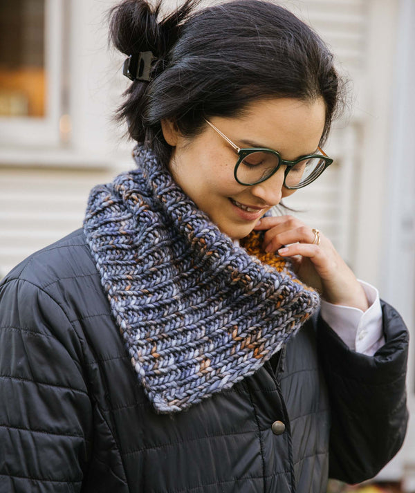 Double Split Color-Blocked Cowl Using Madelinetosh A.S.A.P ...
