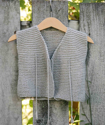 Easy Peasy Baby Jacket: Sleeveless Vest Version Using Rowan Cotton Wool