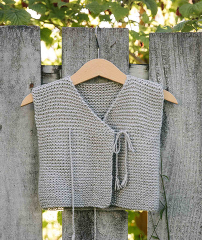 Easy Peasy Baby Jacket: Sleeveless Vest Version Using Rowan Cotton Wool