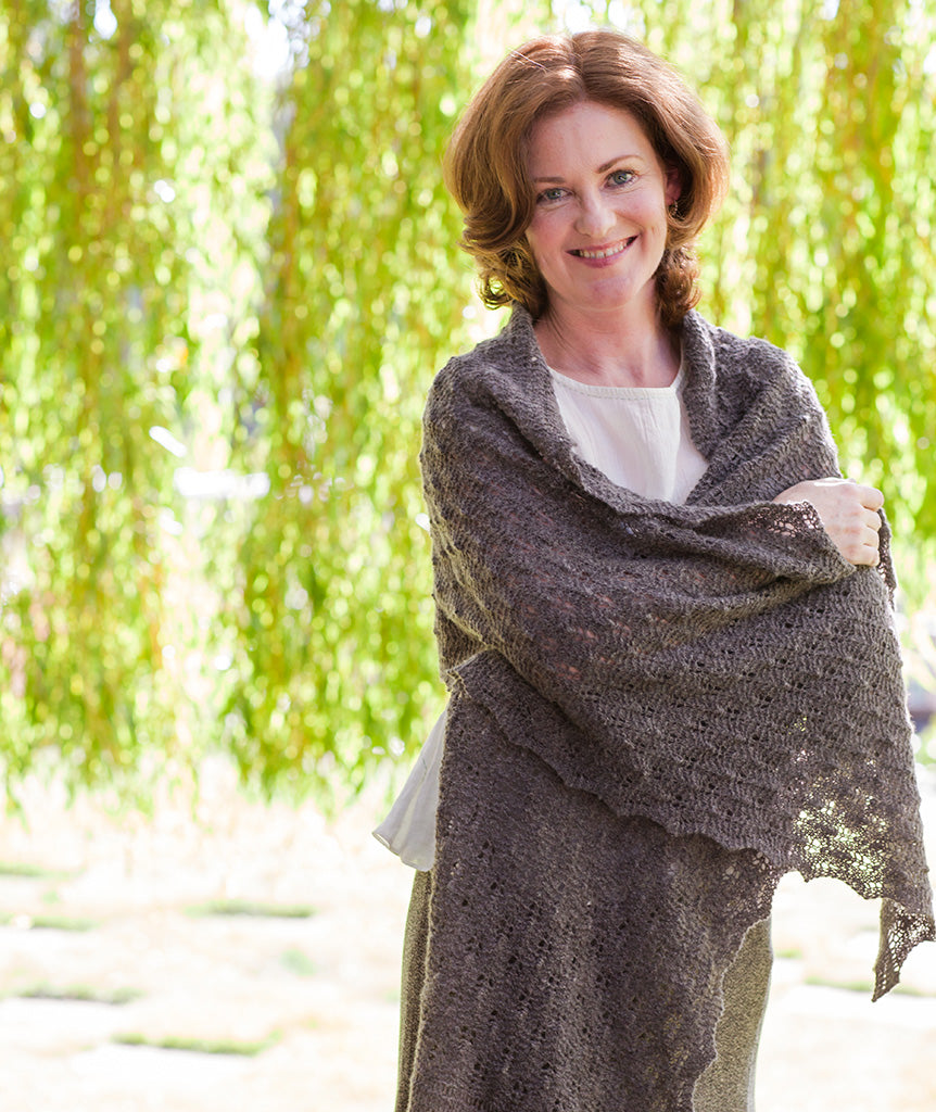 Fir Cone Lace Shawl Using Jamieson's Ultra