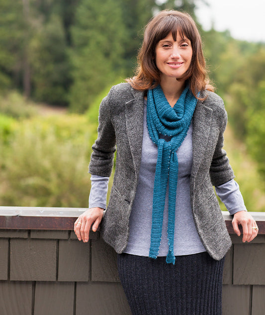 Racing Raindrops Scarf: Smaller Version Using Rowan Fine Lace