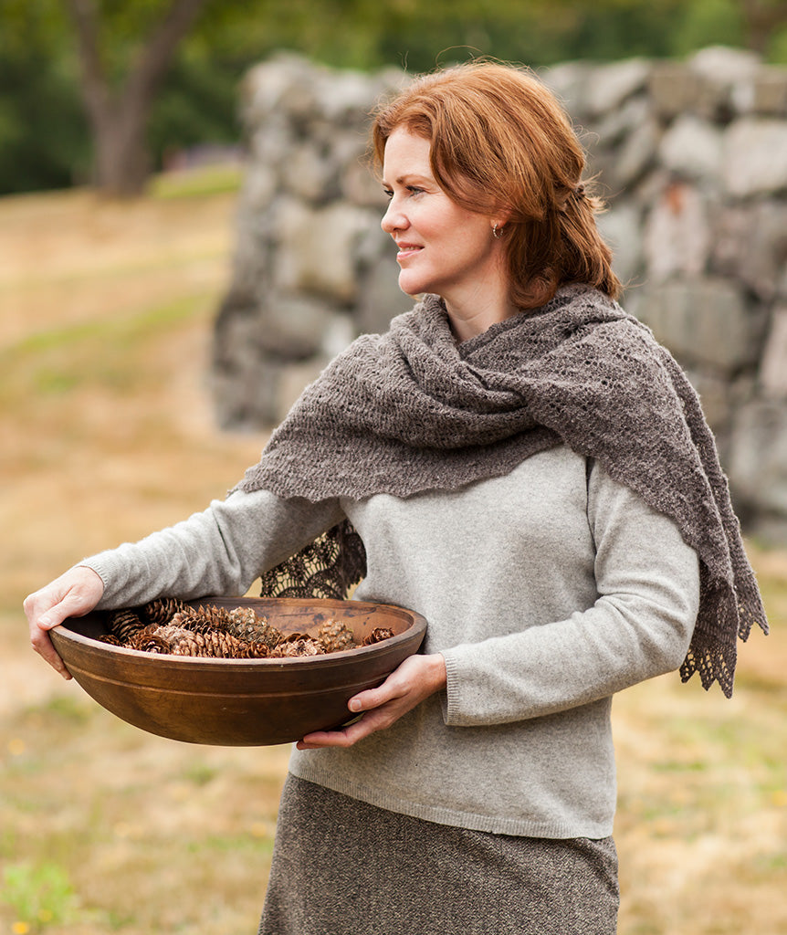 Fir Cone Lace Shawl Using Jamieson's Ultra