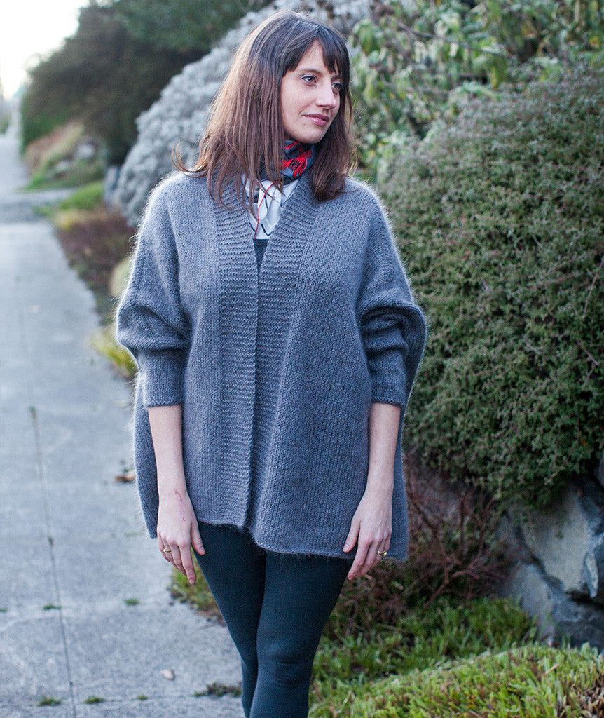 Modern Wrapper Using Brooklyn Tweed Loft and Rowan Kidsilk Haze