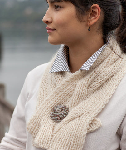 Reversible Cable Neck Wrap & Scarf Pattern