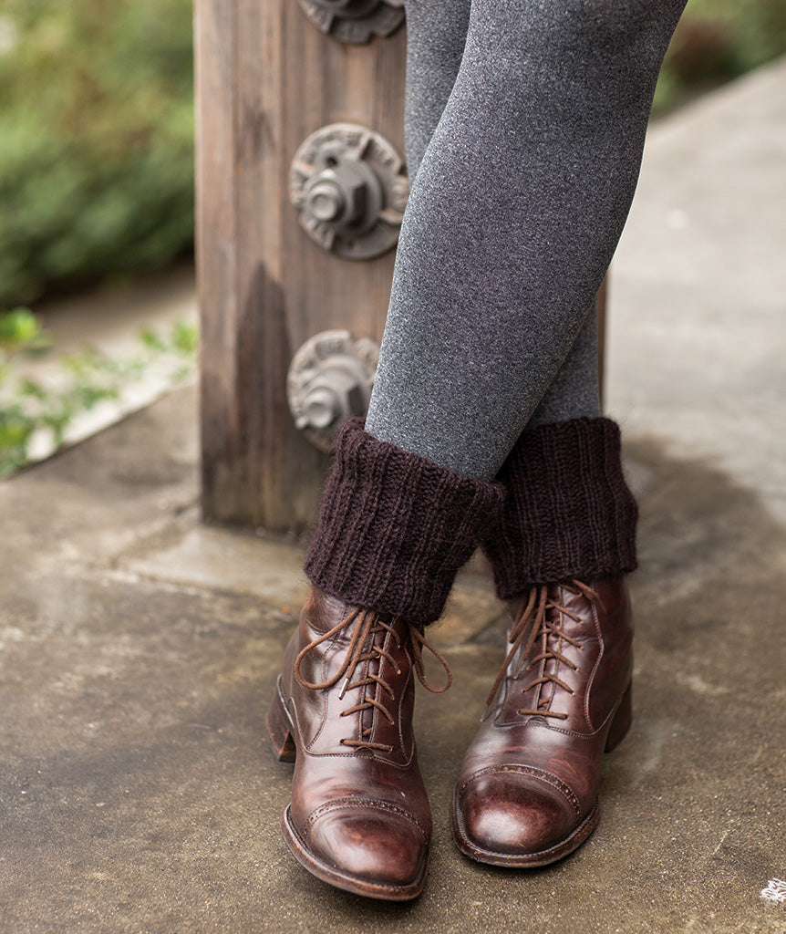 Cozy Boot Cuffs: Tall Version Using Jamieson's Shetland Heather Aran