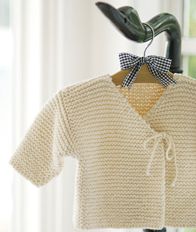 Easy Peasy Baby Jacket Using Blue Sky Organic Cotton Worsted