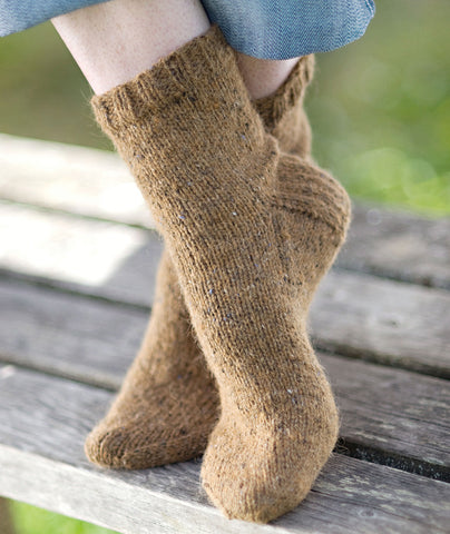 Emma's socks, Emma modelling her socks - the first pair I'v…