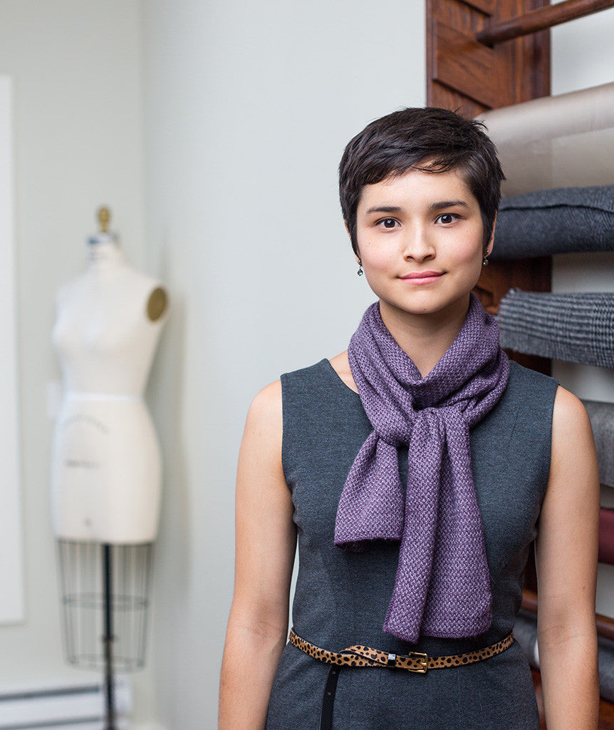 Two-Tone Twill Scarf Using Rowan Fine Lace