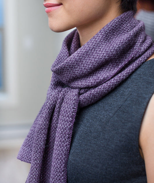 Two-Tone Twill Scarf Using Rowan Fine Lace