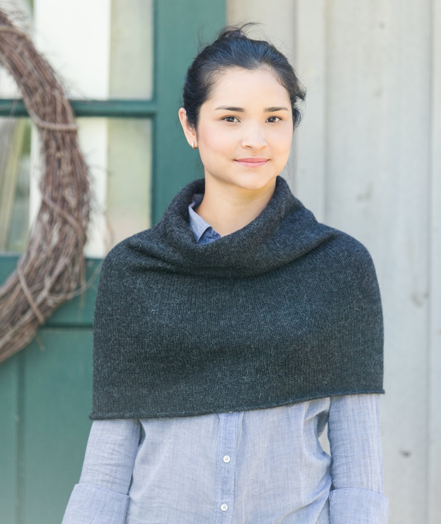 Tapered Cowl Using Blue Sky Fibers Baby Alpaca
