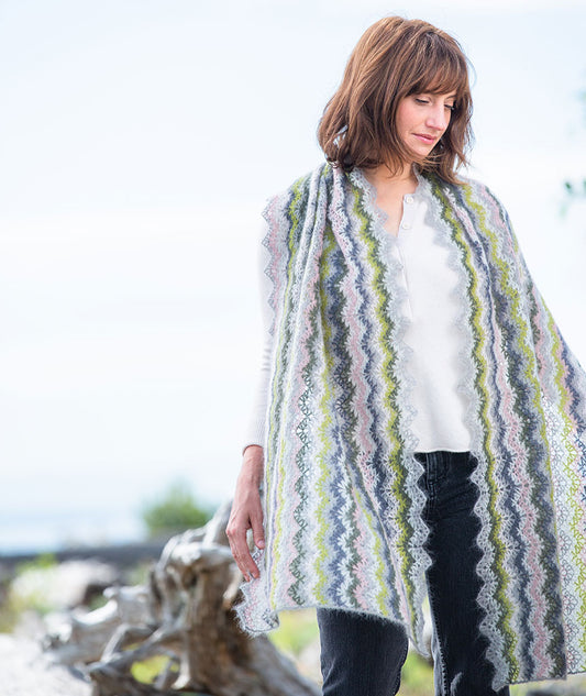 Vintage Crocheted Wrap: 7-Color Version Using Rowan Kidsilk Haze