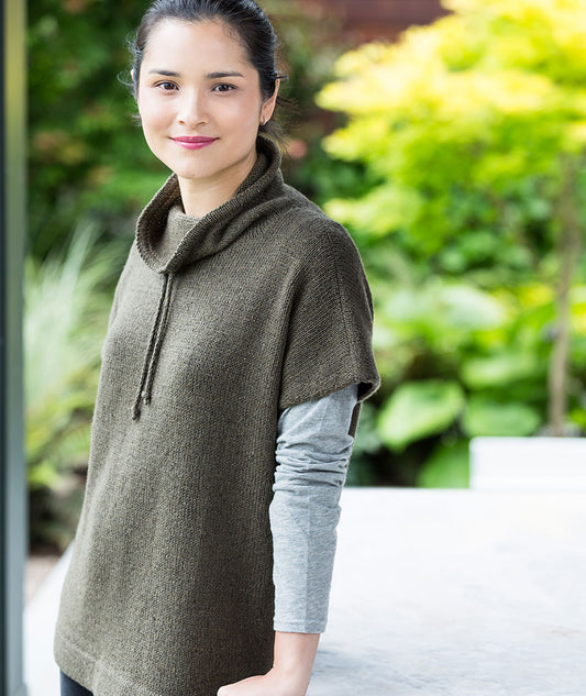 Funnel Neck Pullover Using Shibui Cima and Twig
