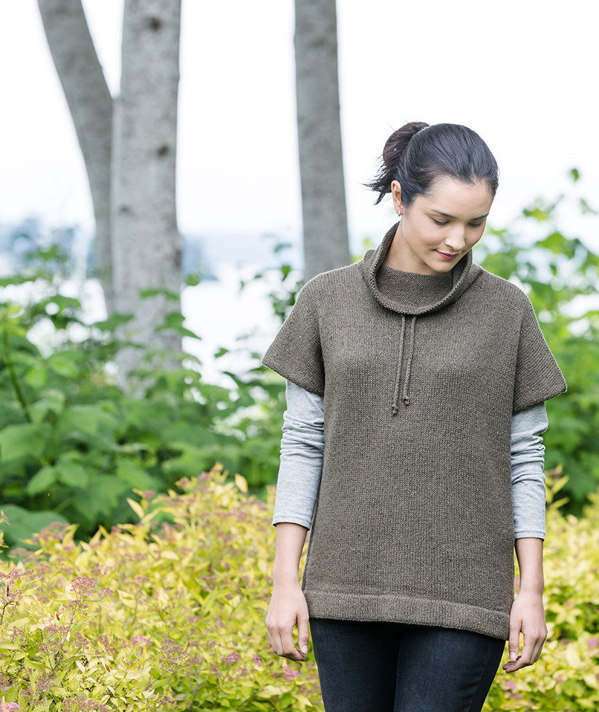 Funnel Neck Pullover Using Shibui Cima and Twig