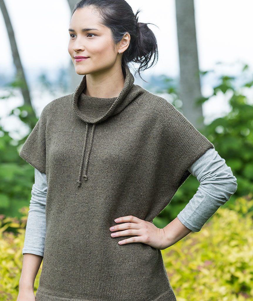 Funnel Neck Pullover Using Shibui Cima and Twig