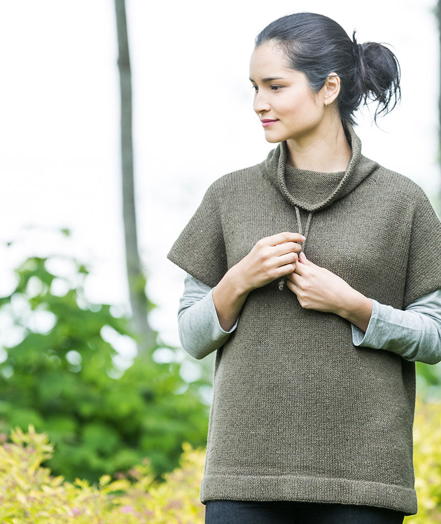 Funnel Neck Pullover Using Shibui Cima and Twig