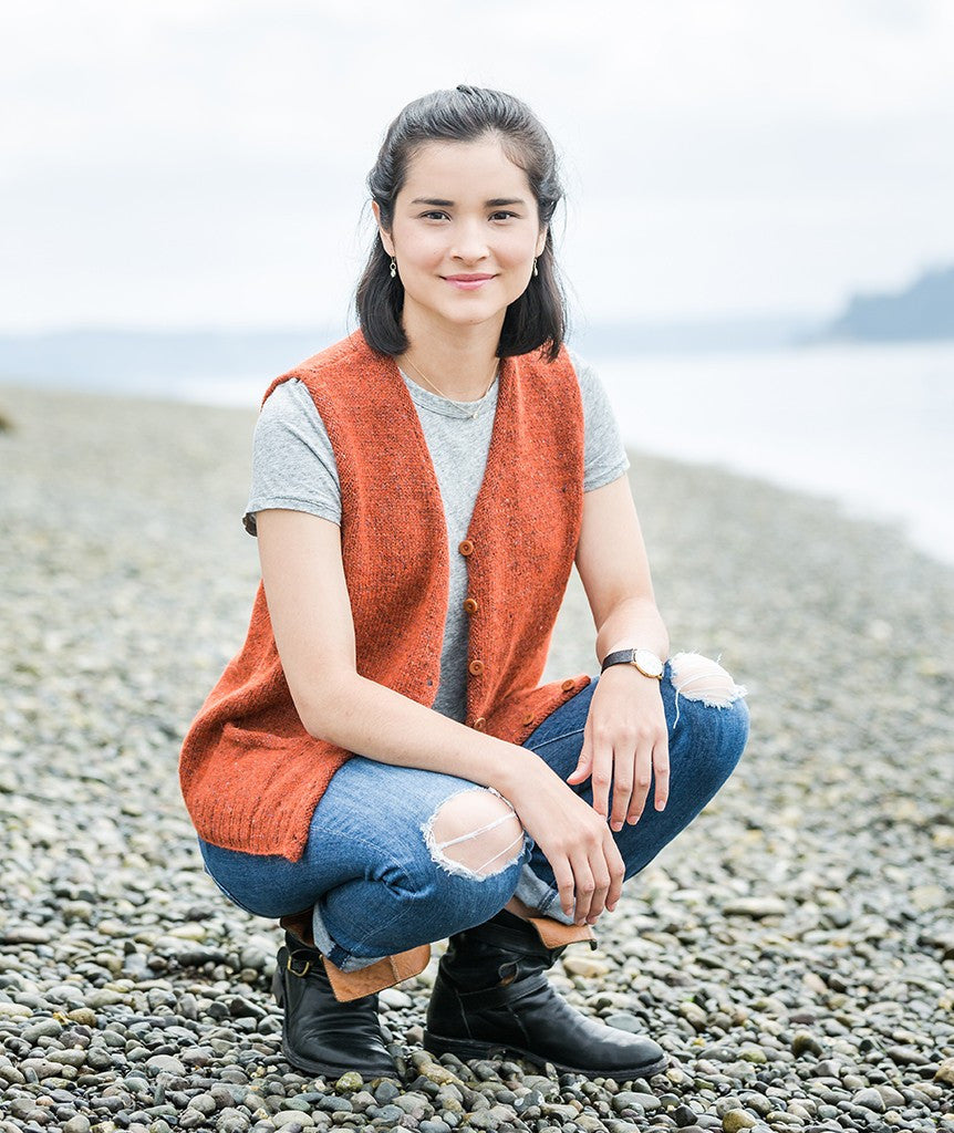Library Vest: Cropped Version Using Rowan Felted Tweed