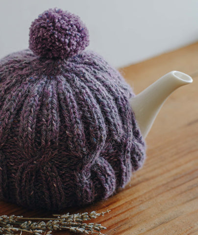 X x X Anniversary Tea Cozy: 2-Cup Version Using Rowan Felted Tweed