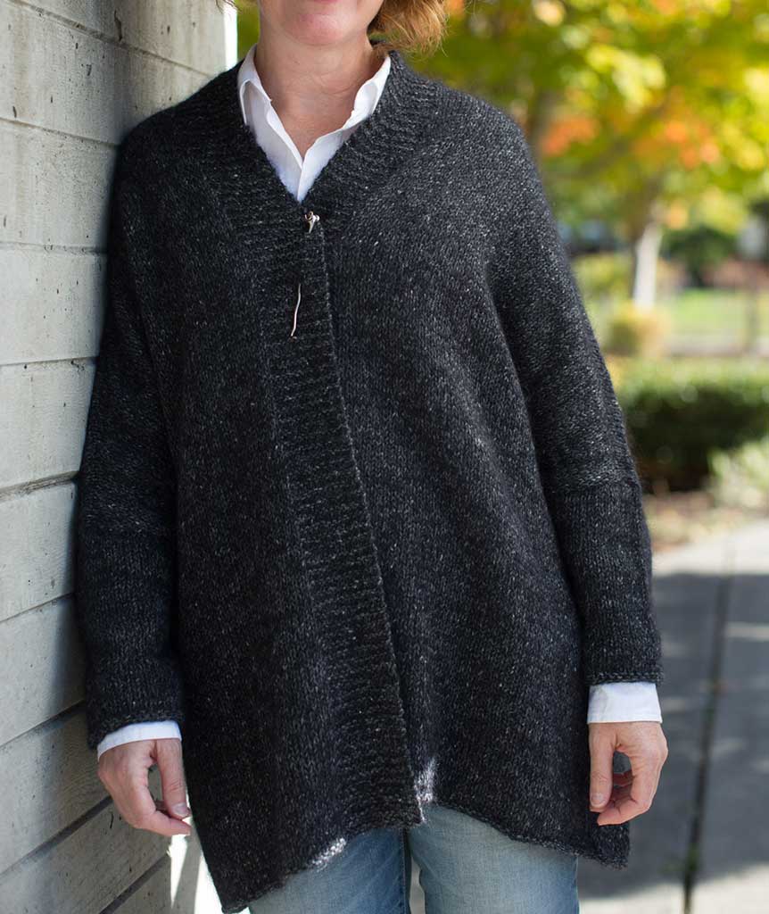 Modern Wrapper Using Rowan Valley Tweed & Kidsilk.Haze