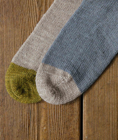 Oxford Socks: Color-Blocked Version Using Regia Premium Merino Yak