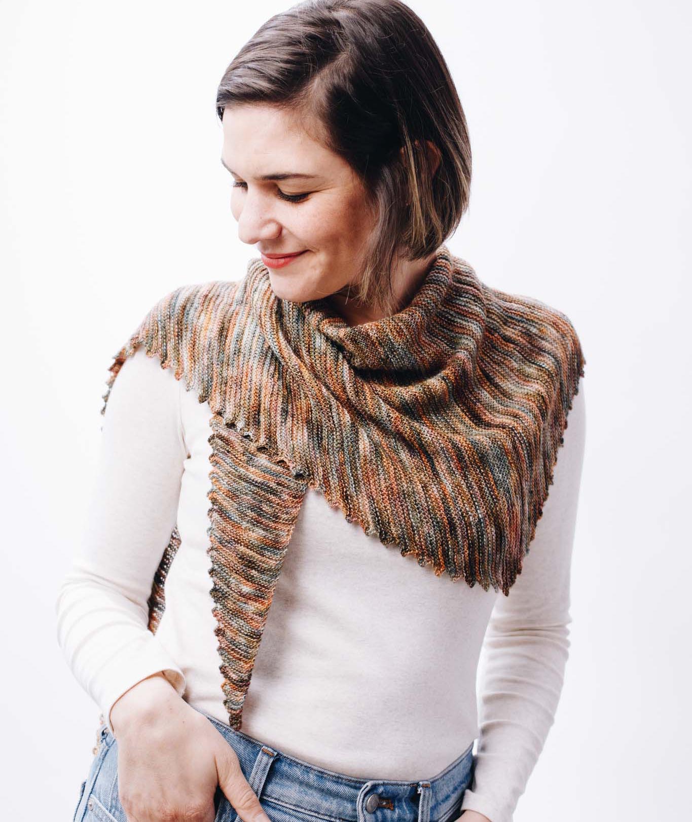 Pinking Shears Scarf [Large] Using Manos Marina