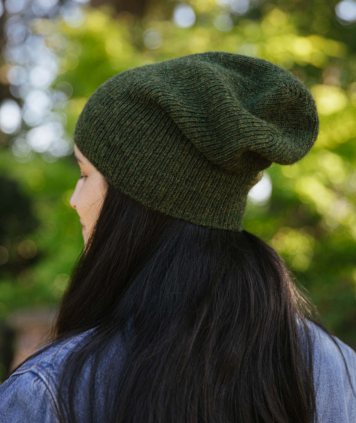 Ribbed Watch Cap Using Blue Sky Fibers Woolstok Light