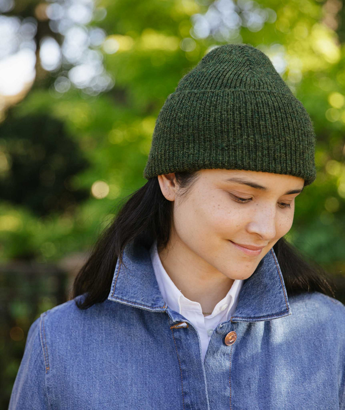 Ribbed Watch Cap Using Blue Sky Fibers Woolstok Light