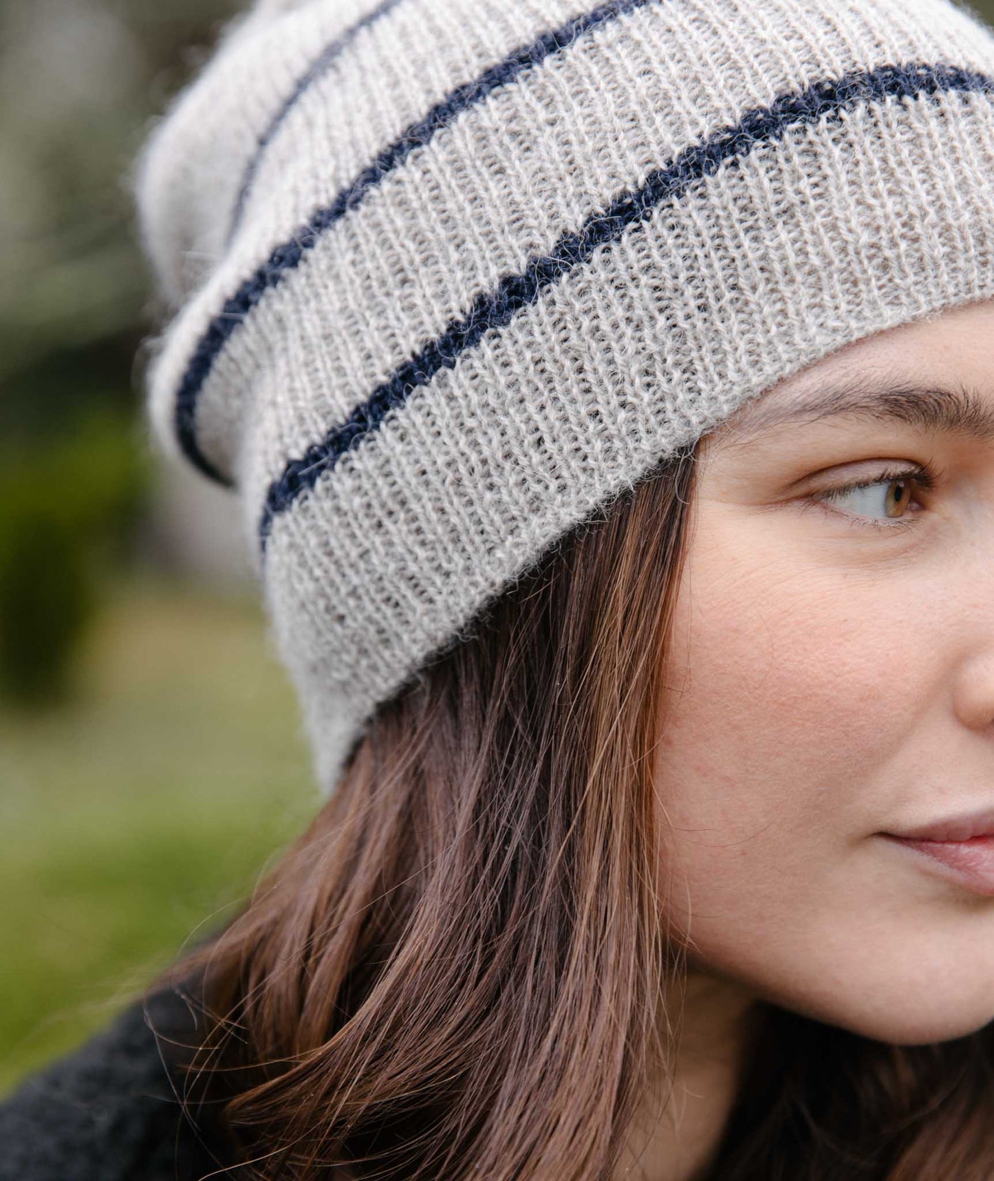 Ribbed Watch Cap: Striped Version Using Isager Alpaca 2