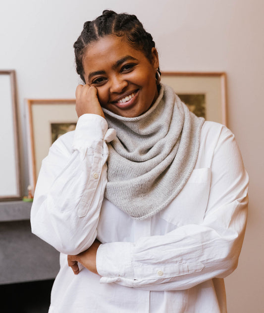 Tapered Cowl Using String Blossom