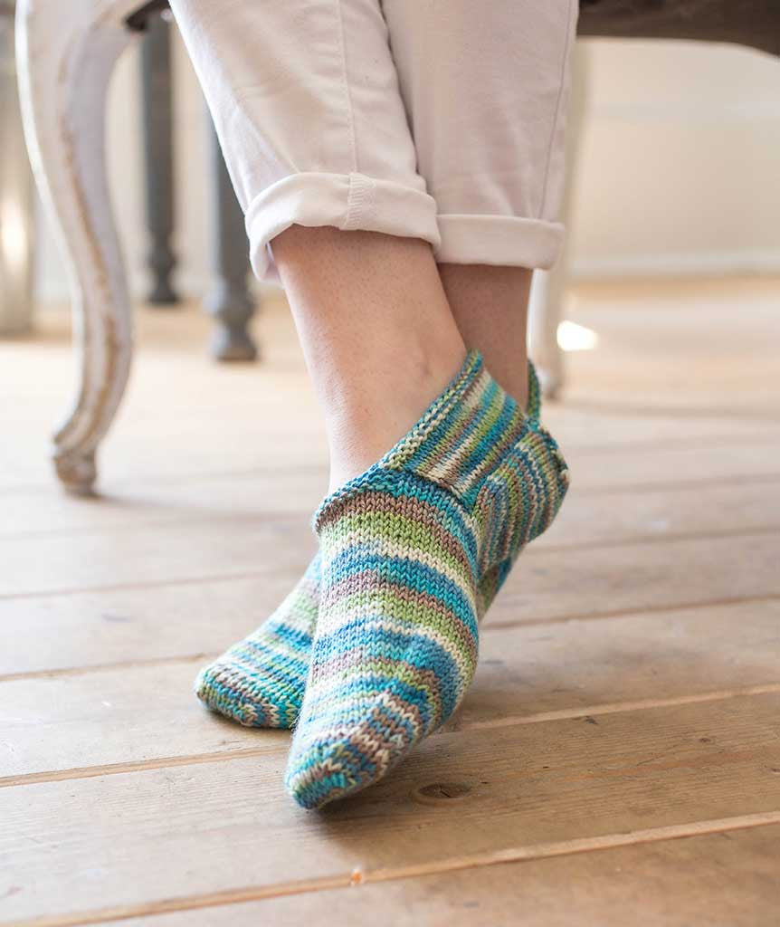 Turkish Bed Socks Using Spud & Chloe Stripey Fine