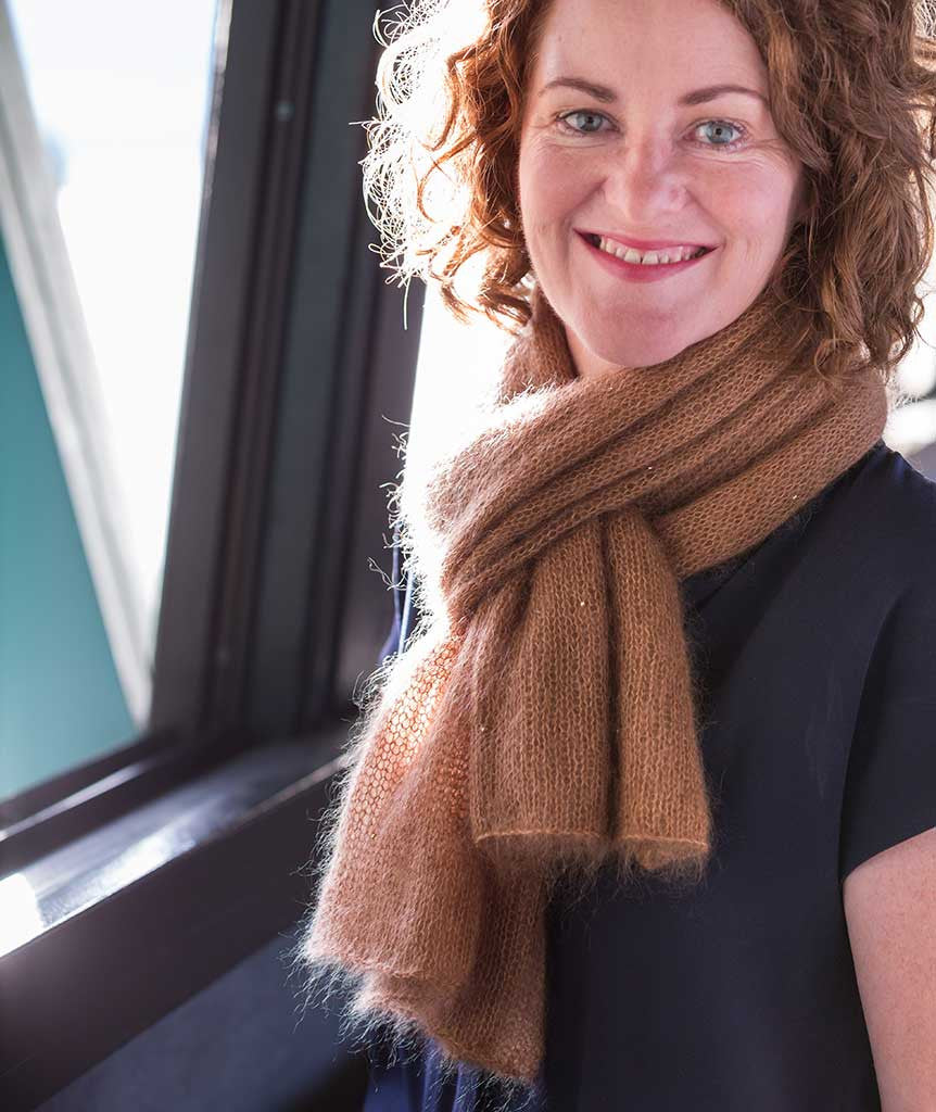 Alexandra's Airplane Scarf: Beaded Version Using Rowan Kidsilk Haze