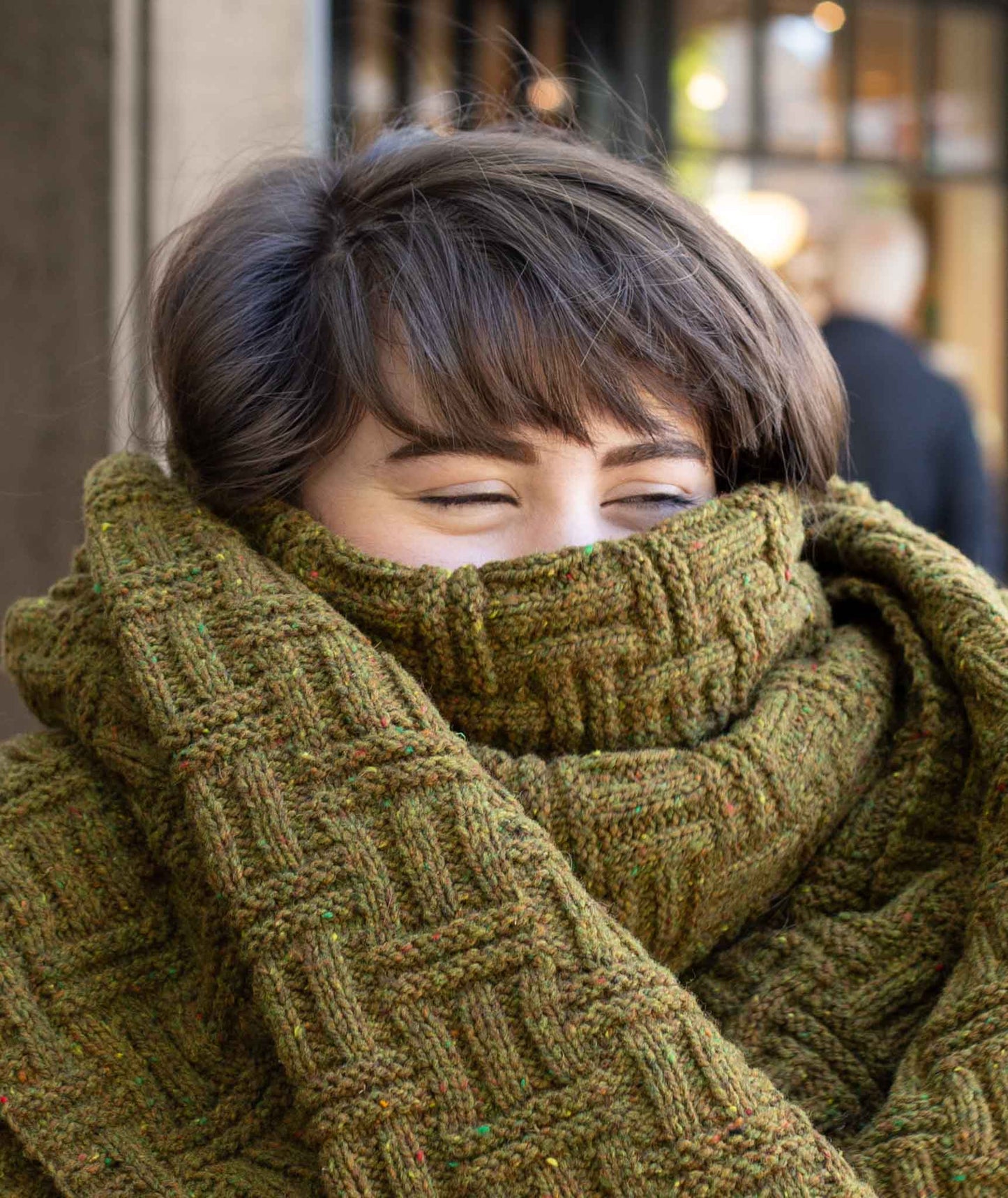 Bigger Basketweave Wrap Using Brooklyn Tweed Shelter