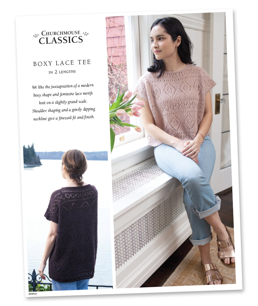 Boxy Lace Tee: Short Version Using Woolfolk Stra