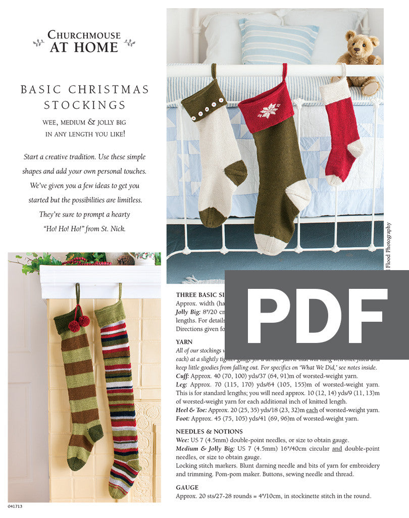 Basic Christmas Stockings: Three-Skein Version Using Brown Sheep
