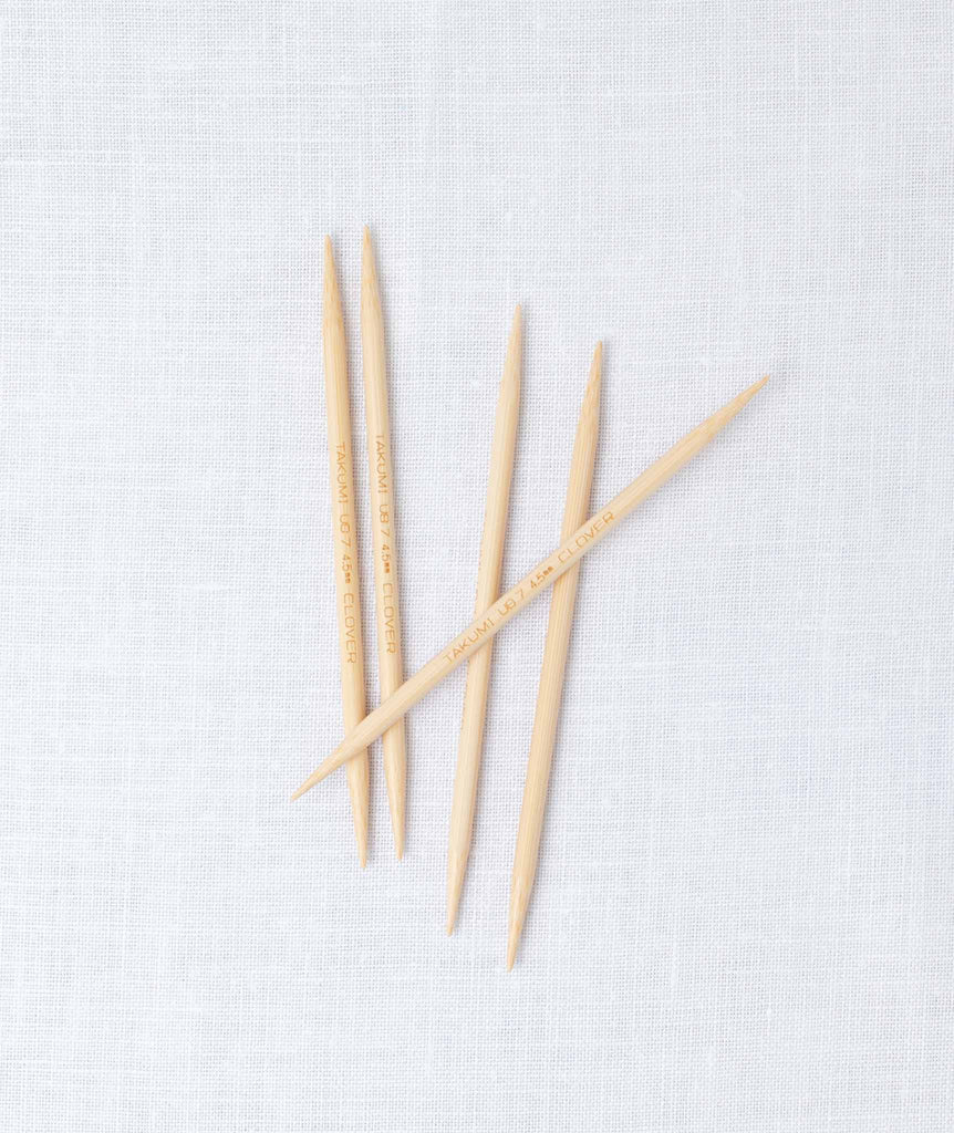 Takumi Bamboo Knitting Needles Double Pointed (5) No. 8