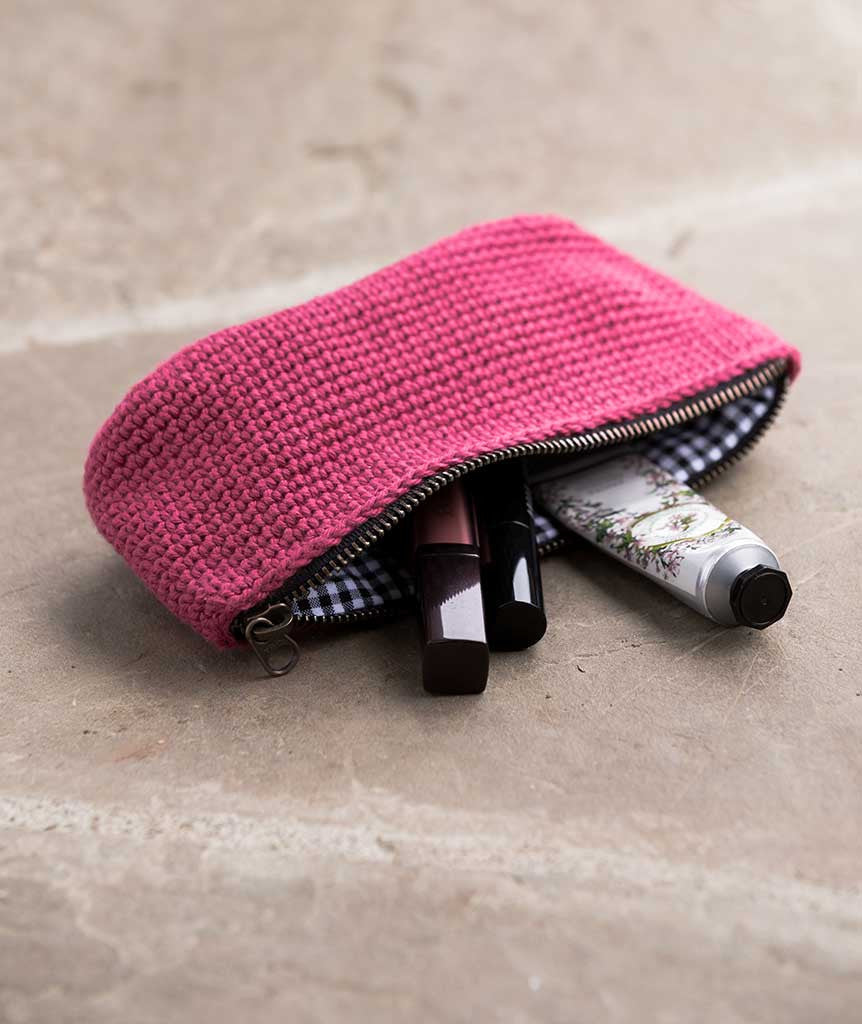 Oval Crocheted Pouches Using Rowan Handknit Cotton