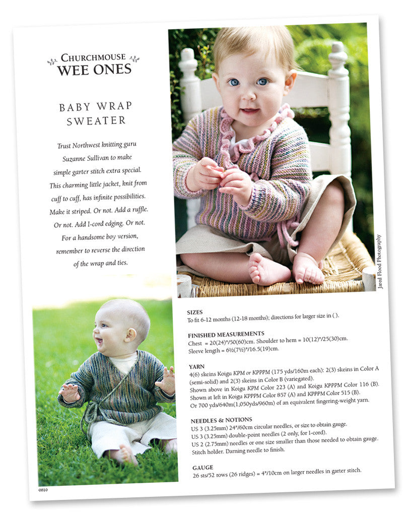 Baby Wrap Sweater Pattern Churchmouse Yarns & Teas