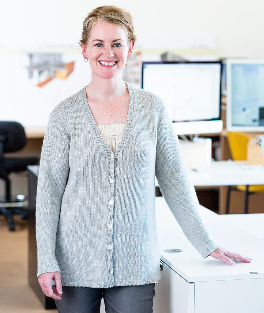 Go-To Cardigan Using Classic Elite Soft Linen