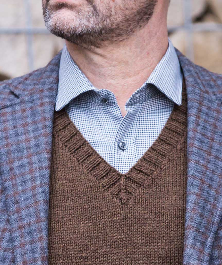 His Vest - Rowan Pure Wool Superwash DK Version