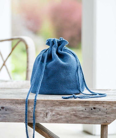 Oval Crocheted Bucket Bag Using Rowan Handknit Cotton